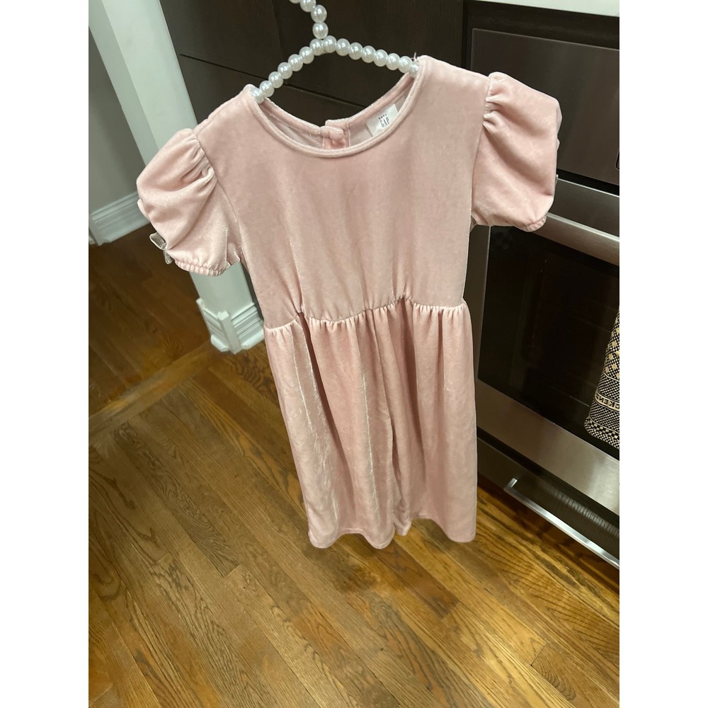Gap Toddler pink‎ Velour Bow-Sleeve Jumpsuit girls 5